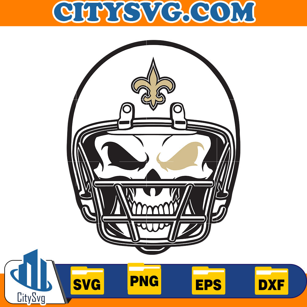 Skull New Orleans Saints Svg