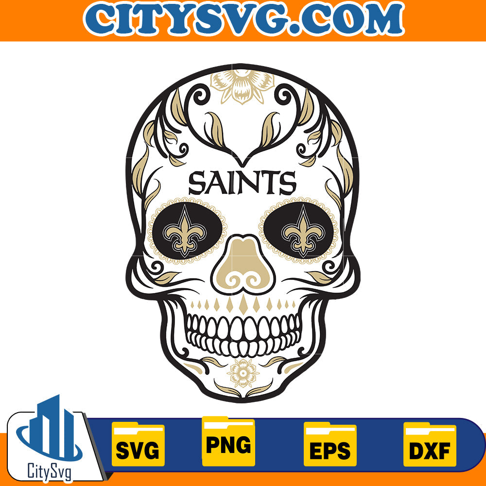 Skull New Orleans Saints Svg