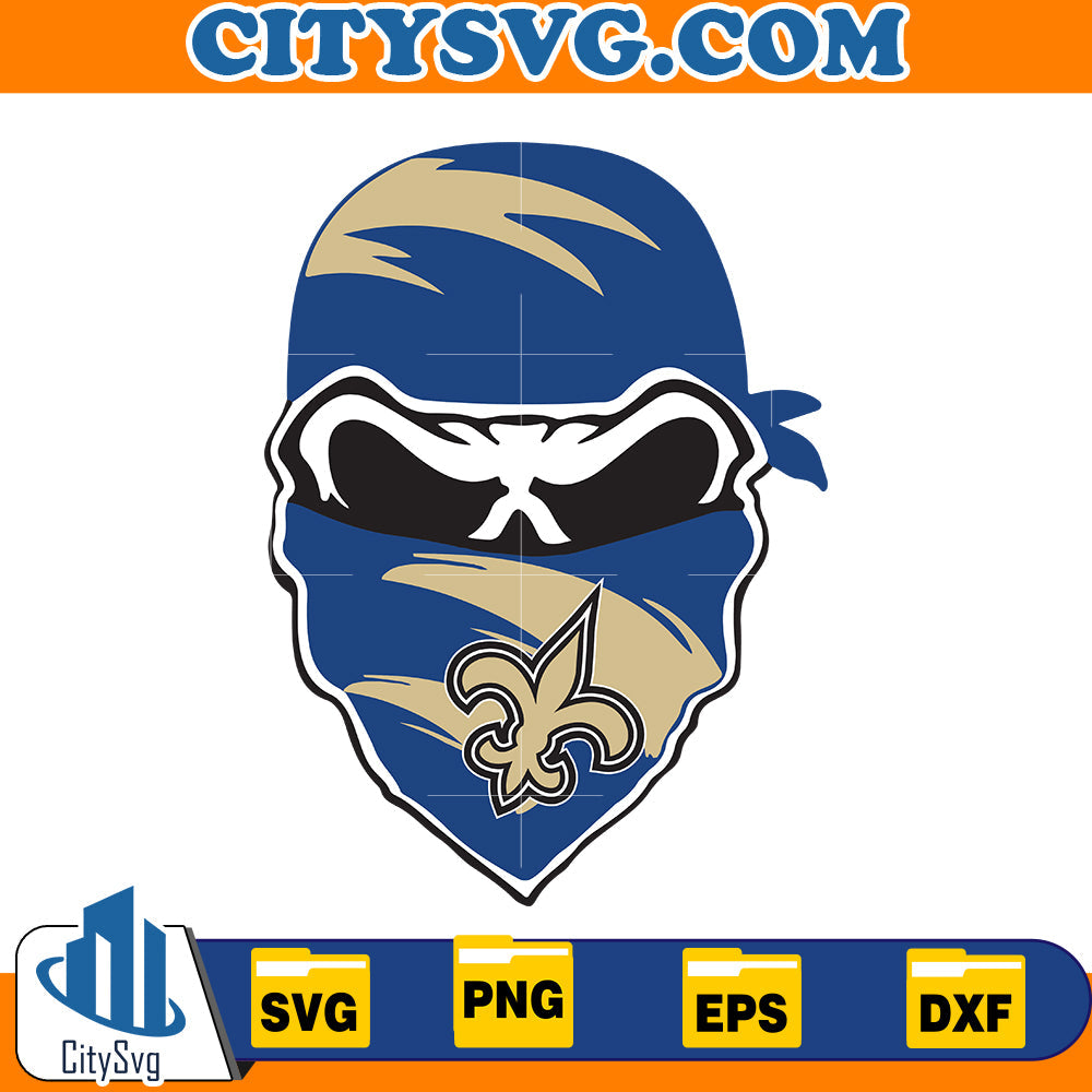 Skull New Orleans Saints Svg