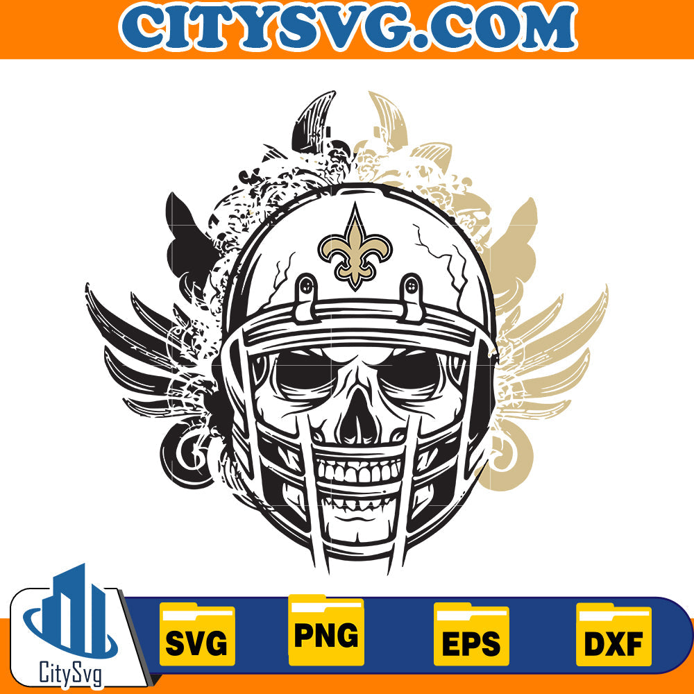 Skull New Orleans Saints Svg