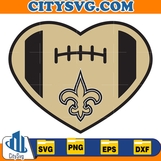 Heart New Orleans Saints Svg