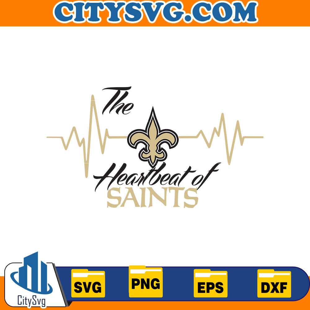 The heatbeat of New Orleans Saints Svg