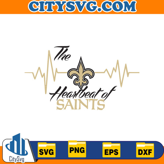 The heatbeat of New Orleans Saints Svg