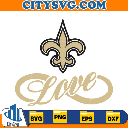 Love New Orleans Saints Svg