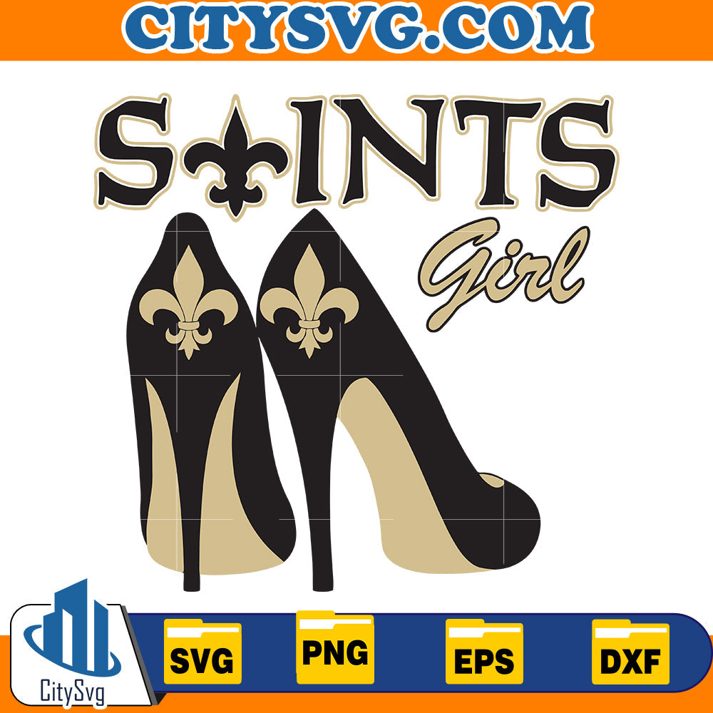 New Orleans Saints Girl Svg