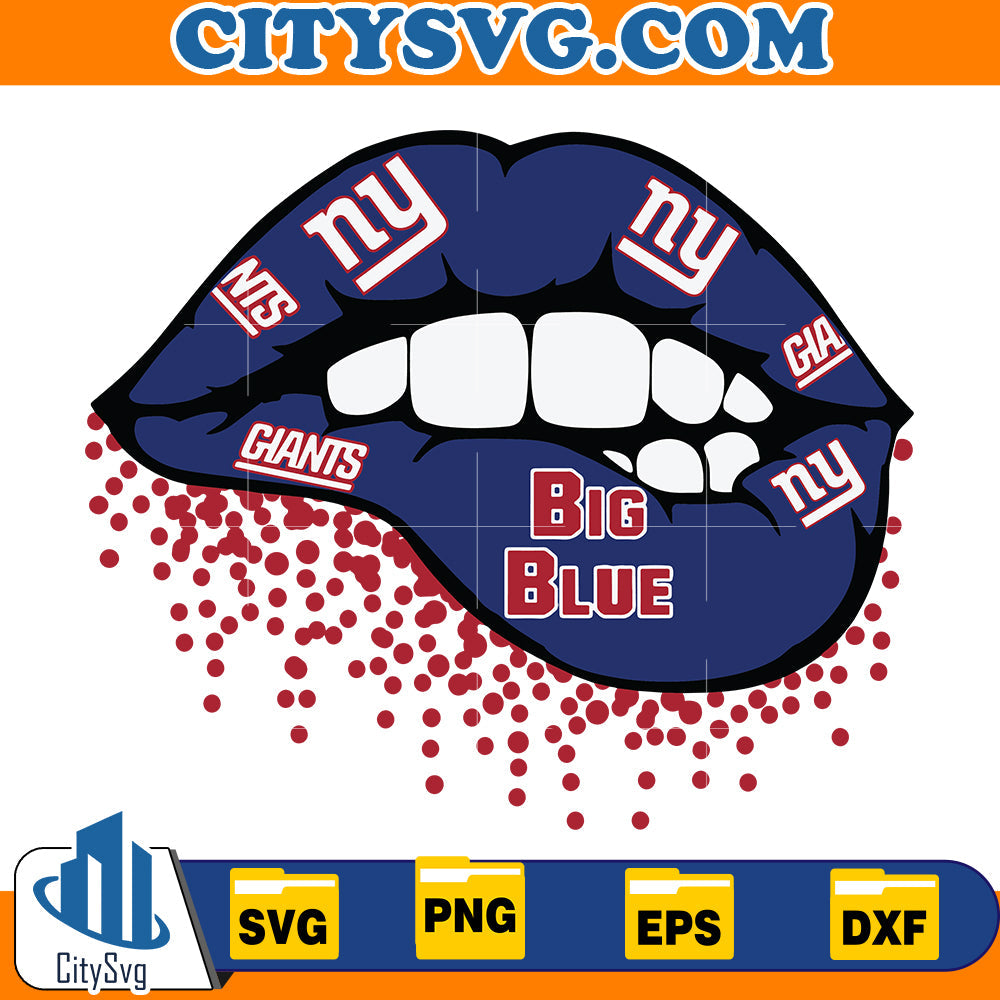 Lips New York Giants Svg