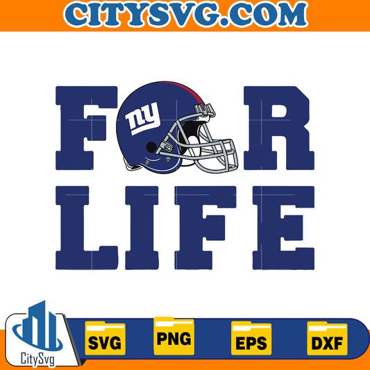 For Life New York Giants Svg