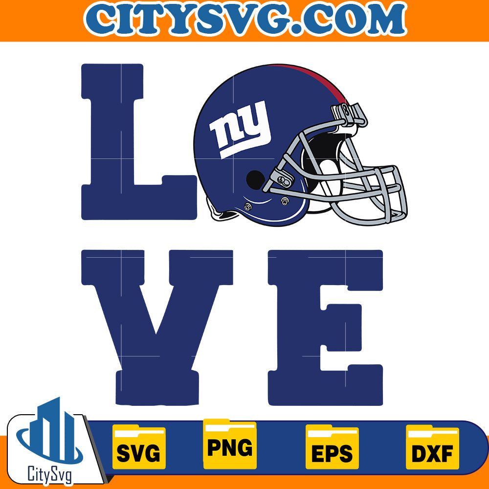 Love New York Giants Svg