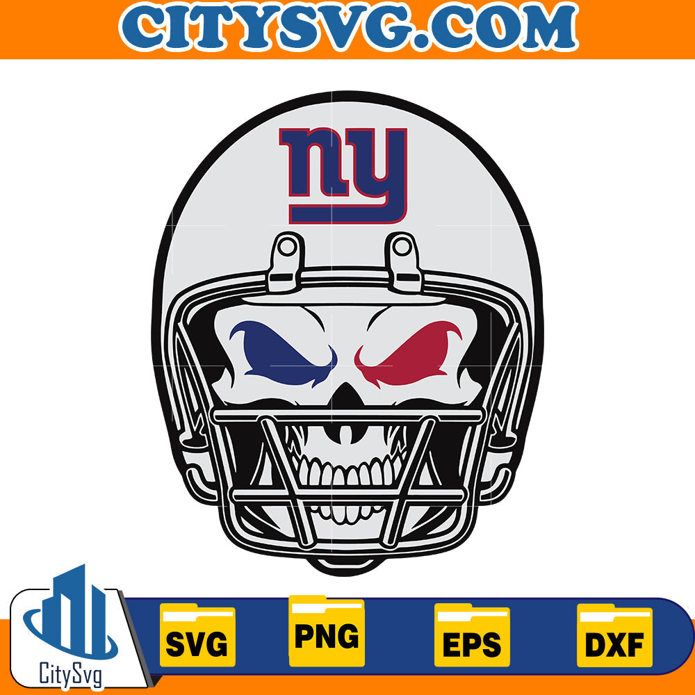 Skull New York Giants Svg