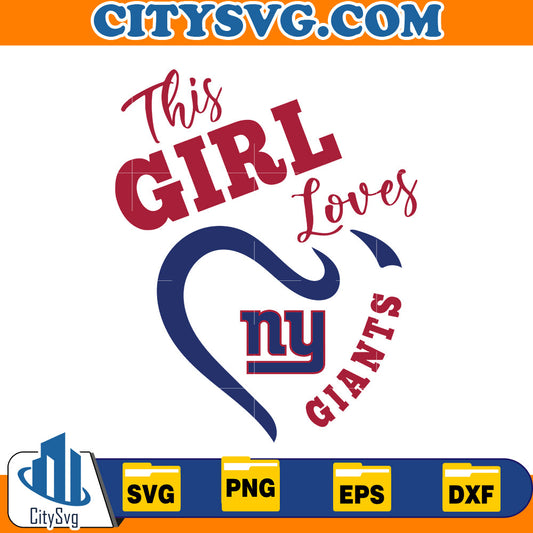 This Girl Loves New York Giants Svg