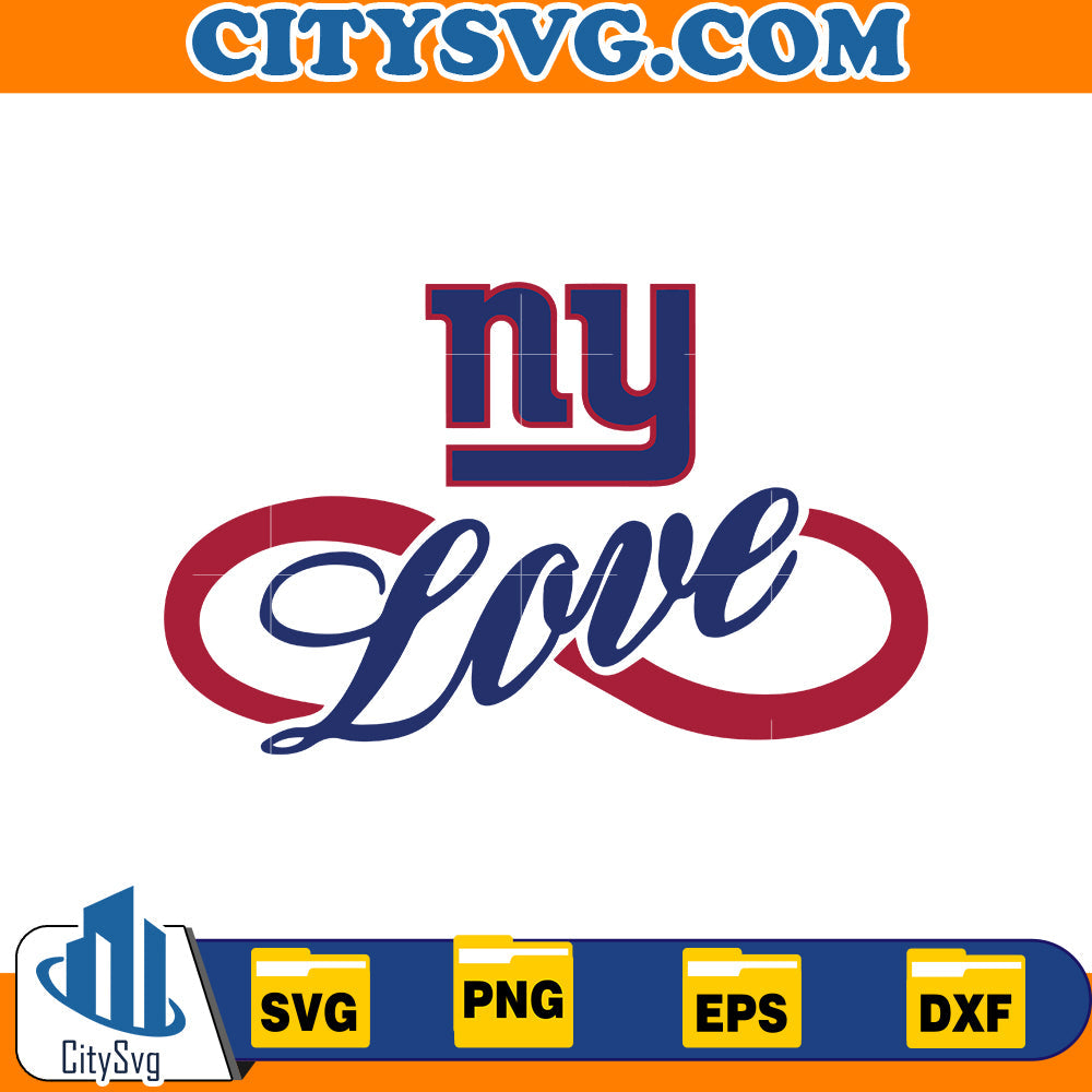 Love New York Giants Svg