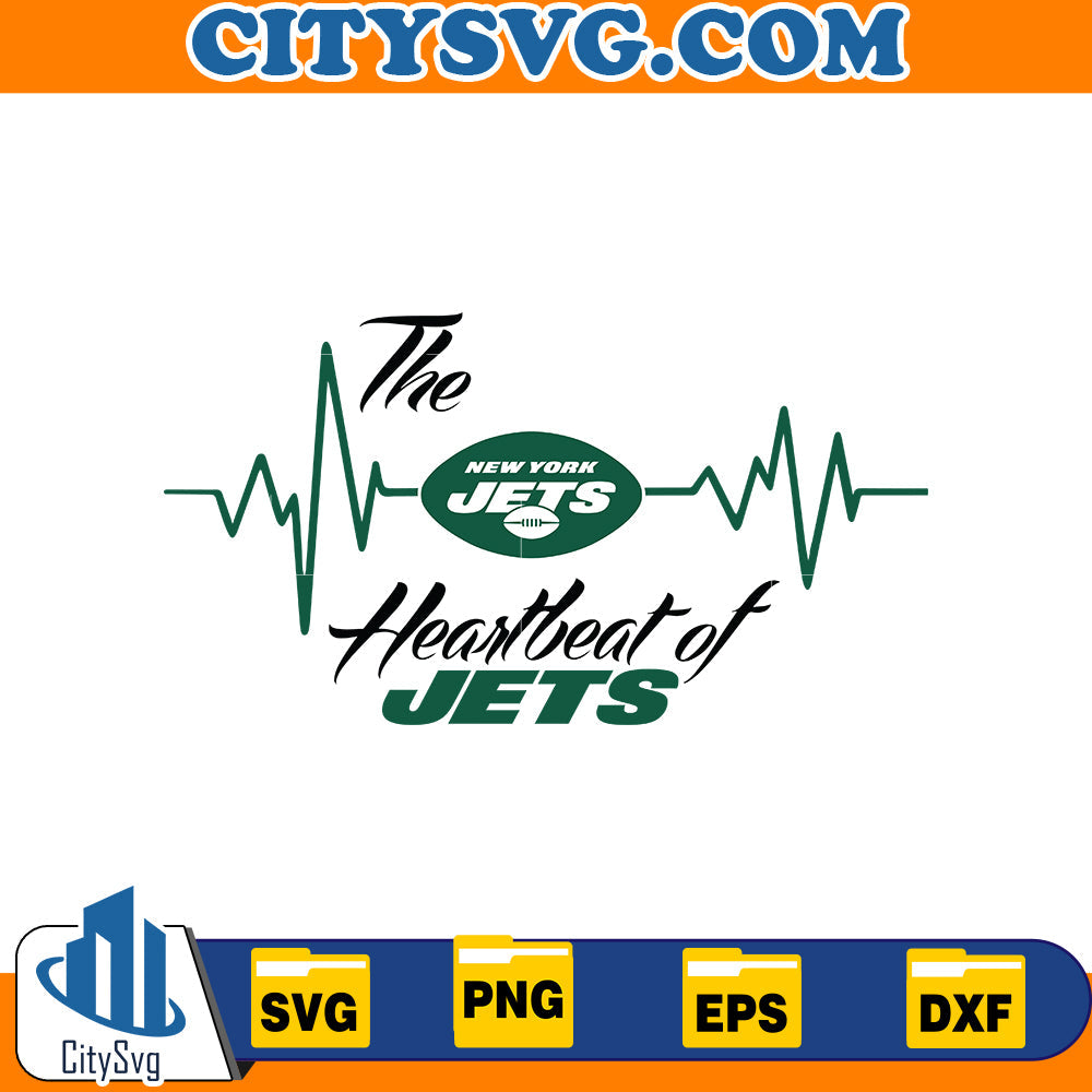 The heatbeat of New York Jets Svg