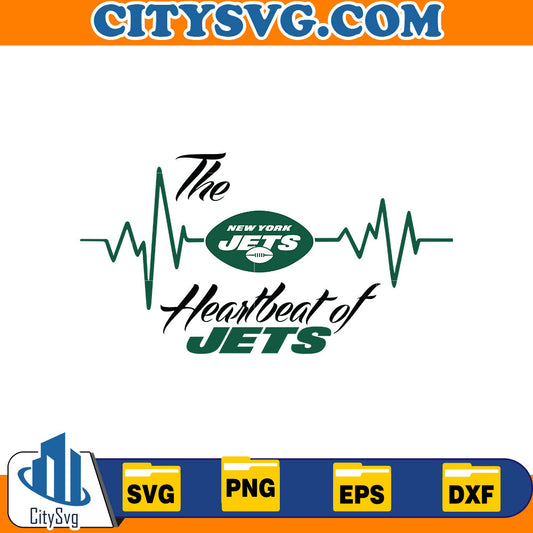 The heatbeat of New York Jets Svg