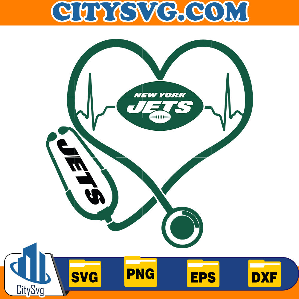 Heart New York Jets Svg