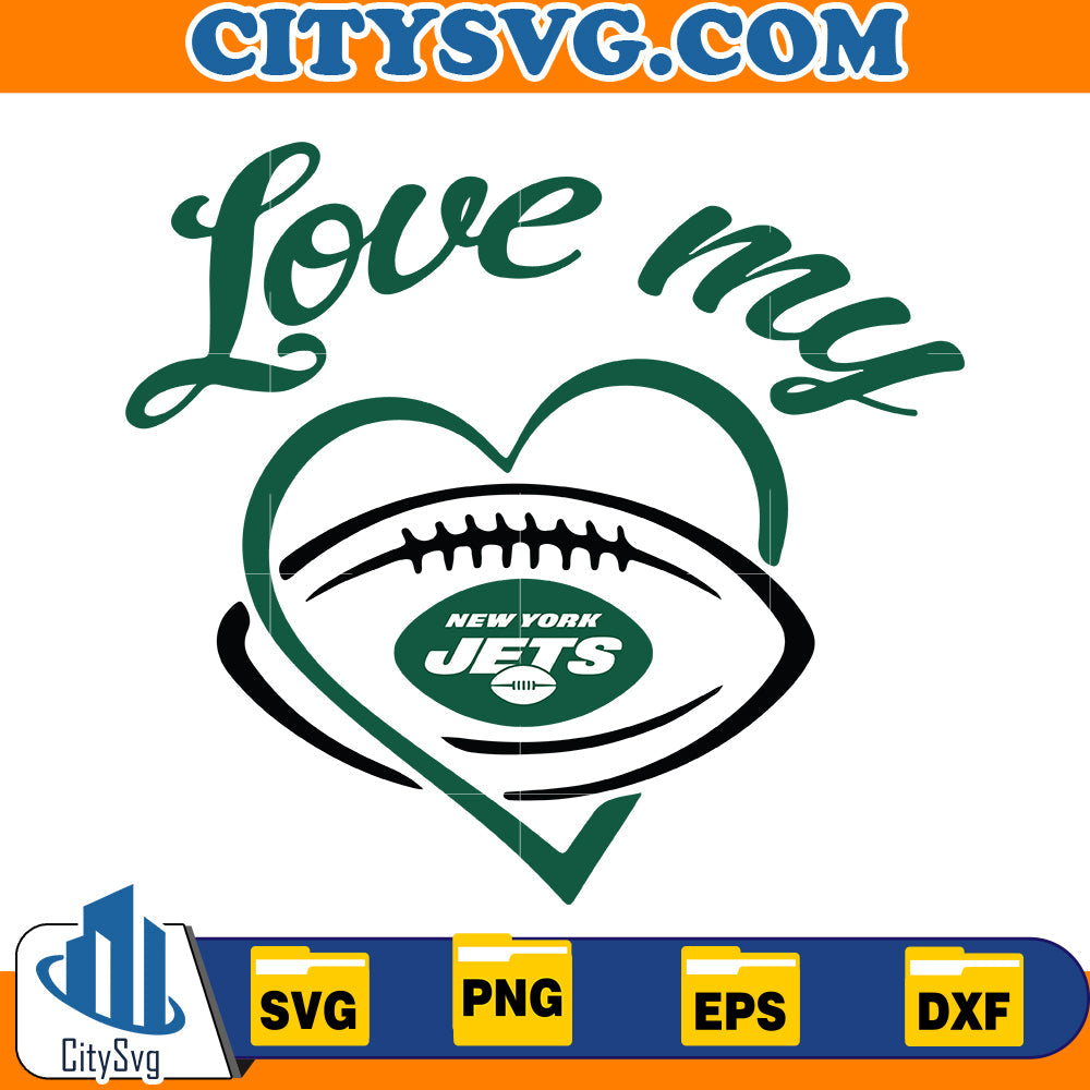 Love My New York Jets Svg