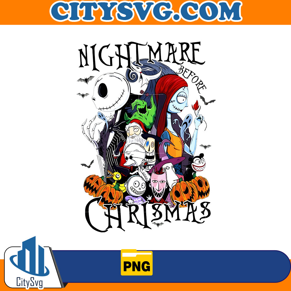 Nightmare Before Christmas Halloween Town Group Png