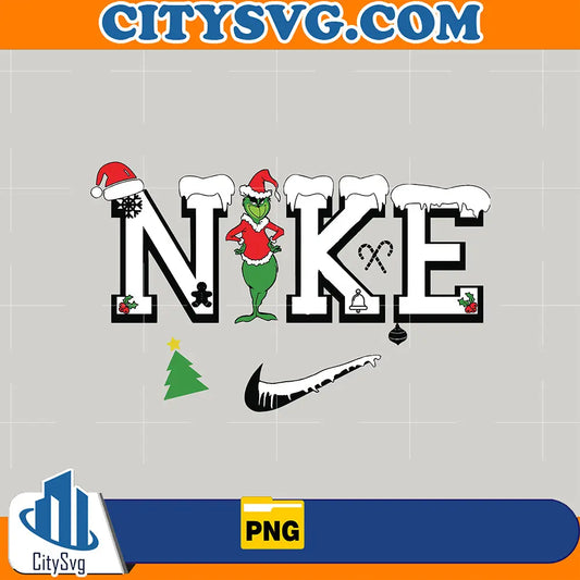 NikeLogoGrinchMerryChristmasPng