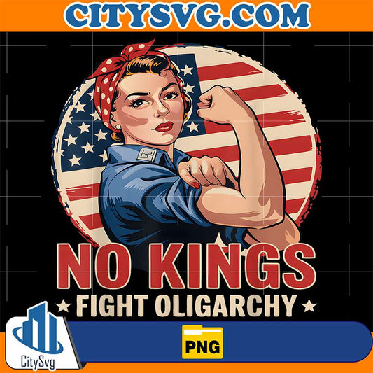 No-Kings-Fight-Oligarchy-Girl-America-Flag-Png