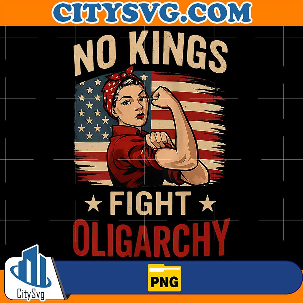 No-Kings-Fight-Oligarchy-Patriotic-4th-Of-July-Girl-Png