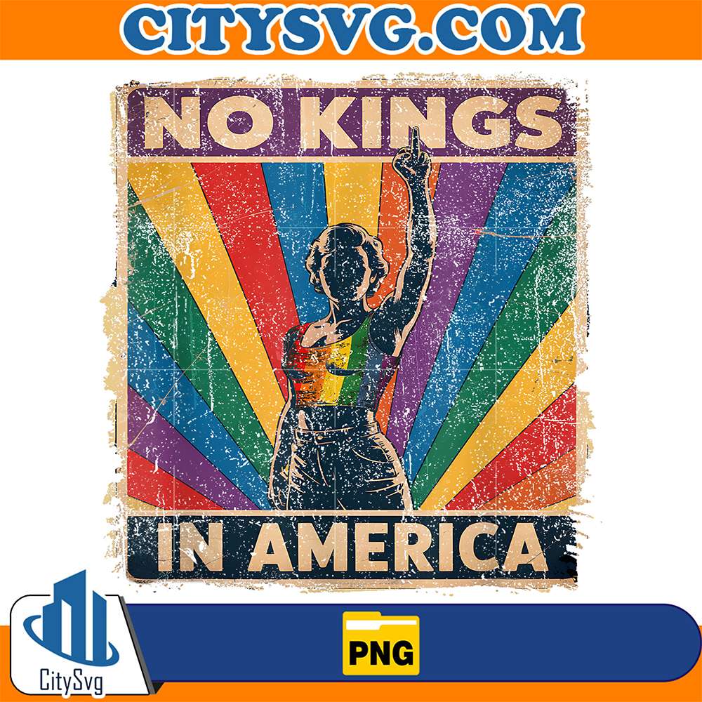No-Kings-In-America-LGBT-Retro-Png