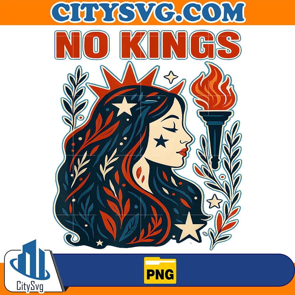 No-Kings-Retro-Patriotic-Liberty-Png