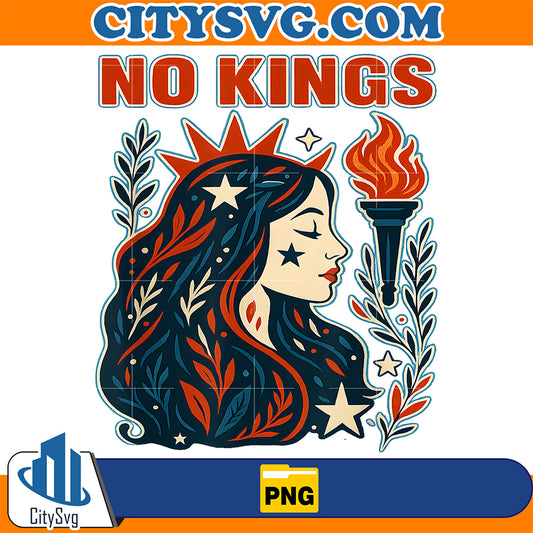 No-Kings-Retro-Patriotic-Liberty-Png