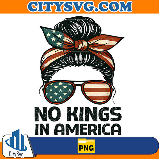 No-Kings-Womens-Messy-Bun-Png