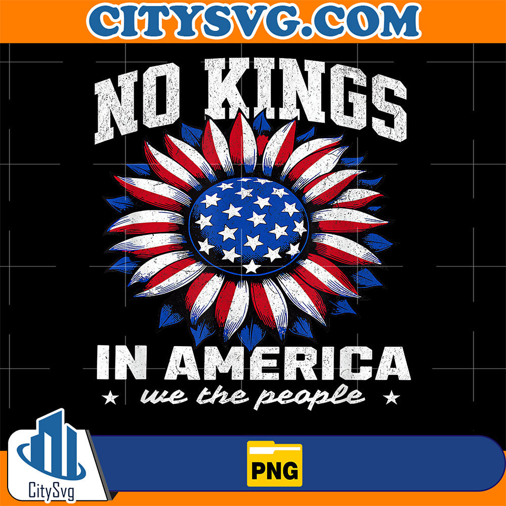 No-Kings-in-America-Sunflower-Floral-Png