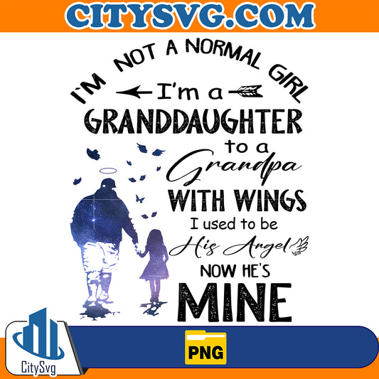 NormalGirlGranddaughterGrandpaWithWingsAngelPng