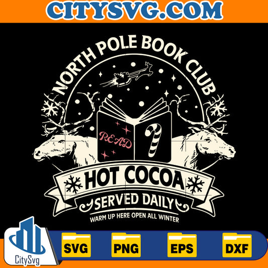 North Pole Book Club Svg CitySvg