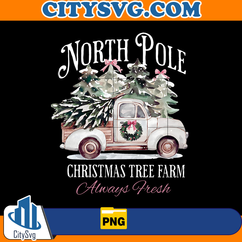 North Pole Christmas Tree Farm Png