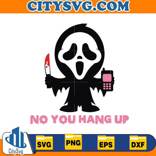 No you hang up Svg, Chibi Ghostface Svg