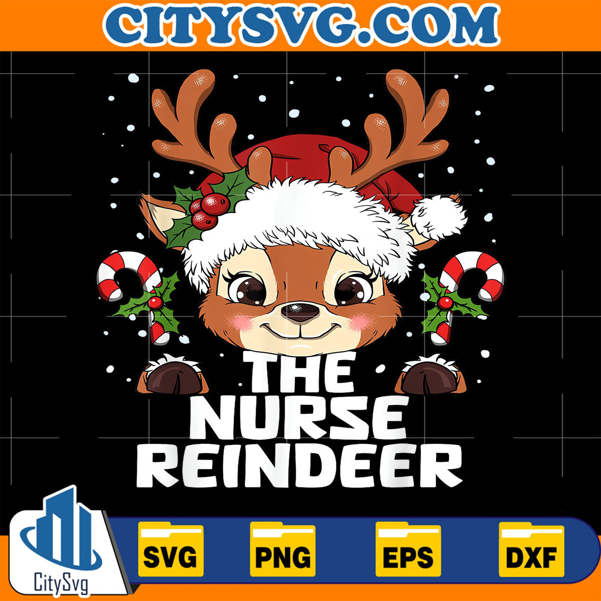 Nurse-Reindeer-Matching-Christmas-Svg