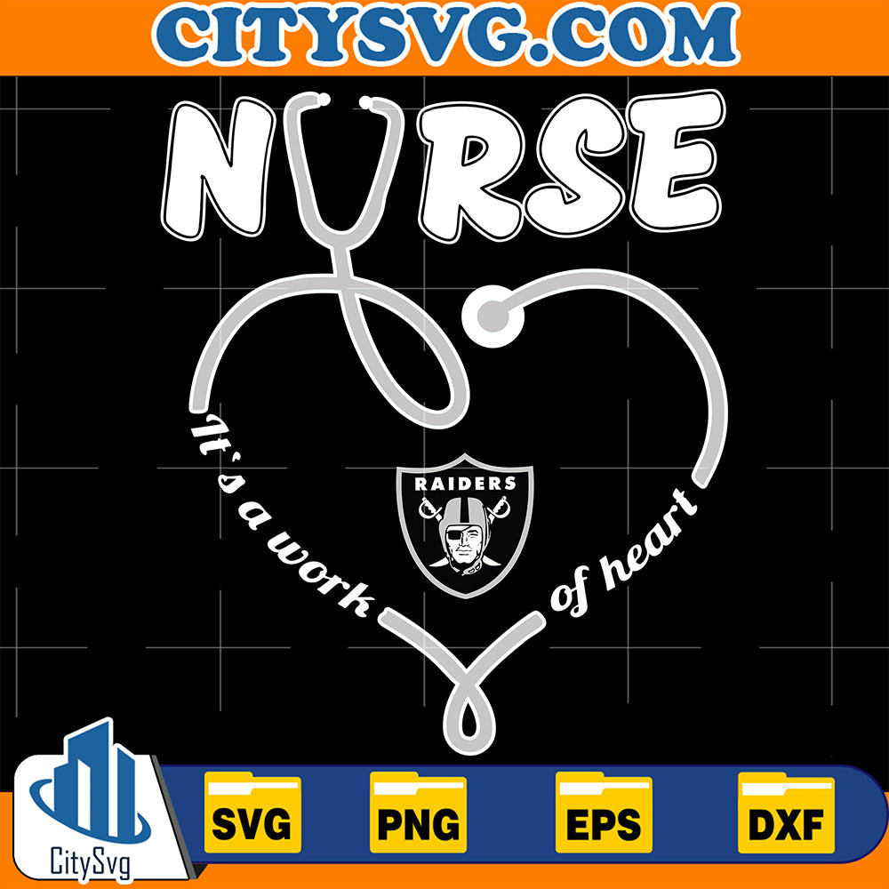 NurseItsAWorkOfHeartLasVegasRaidersSvg