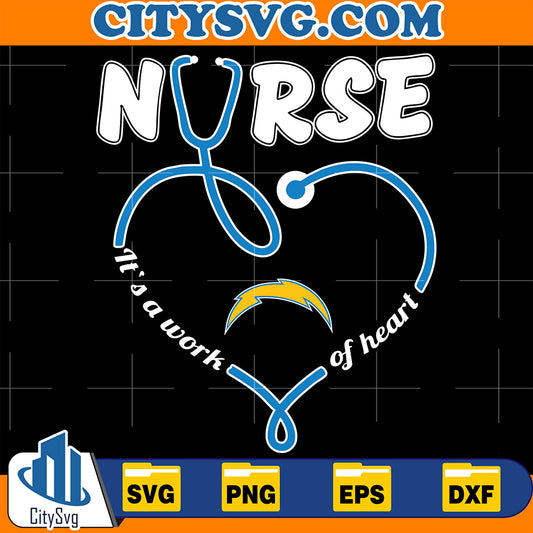 NurseItsAWorkOfHeartLosAngelesChargersSvg