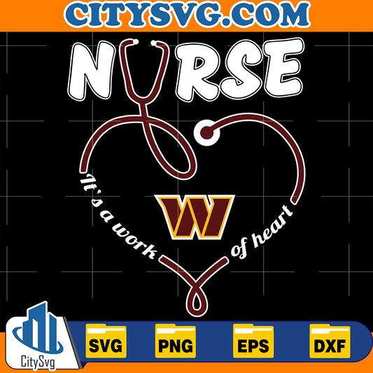 NurseItsAWorkOfHeartWashingtonCommandersSvg