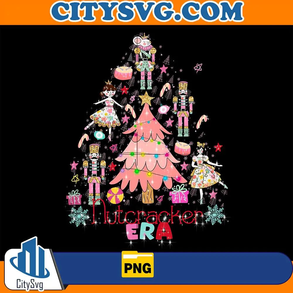 NutcrackenEraTreeColorfulGlitterChristmasPng