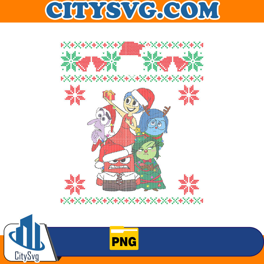 Christmas Inside Out Ugly Sweater Png CitySvg