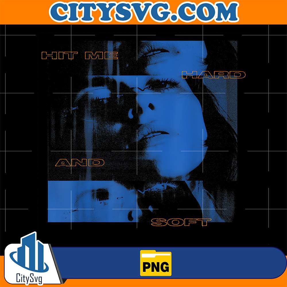 Official-Billie-Eilish-Hit-Me-Hard-And-Soft-Blue-Photo-Png