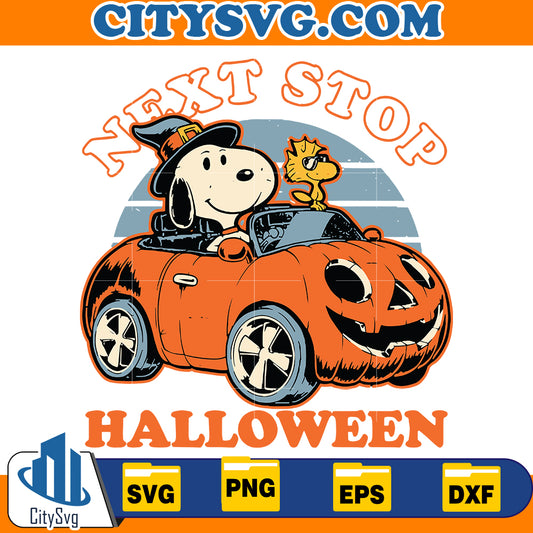 Spooky Beagle Car Next Stop Halloween Svg