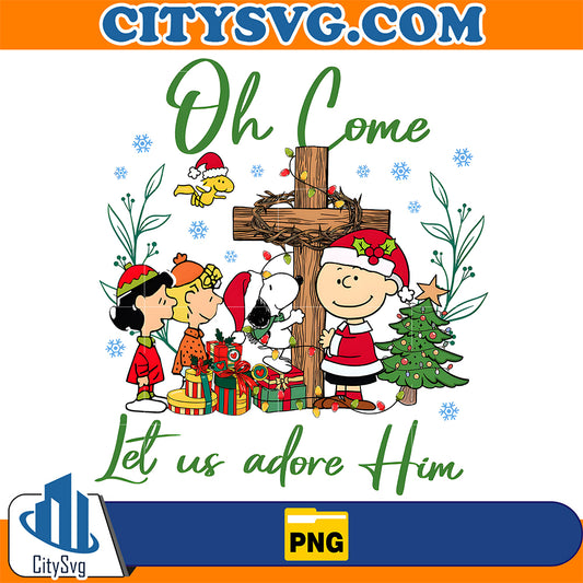 Oh-Come-Let-Us-Adore-Him-Snoop-Christmas-Png