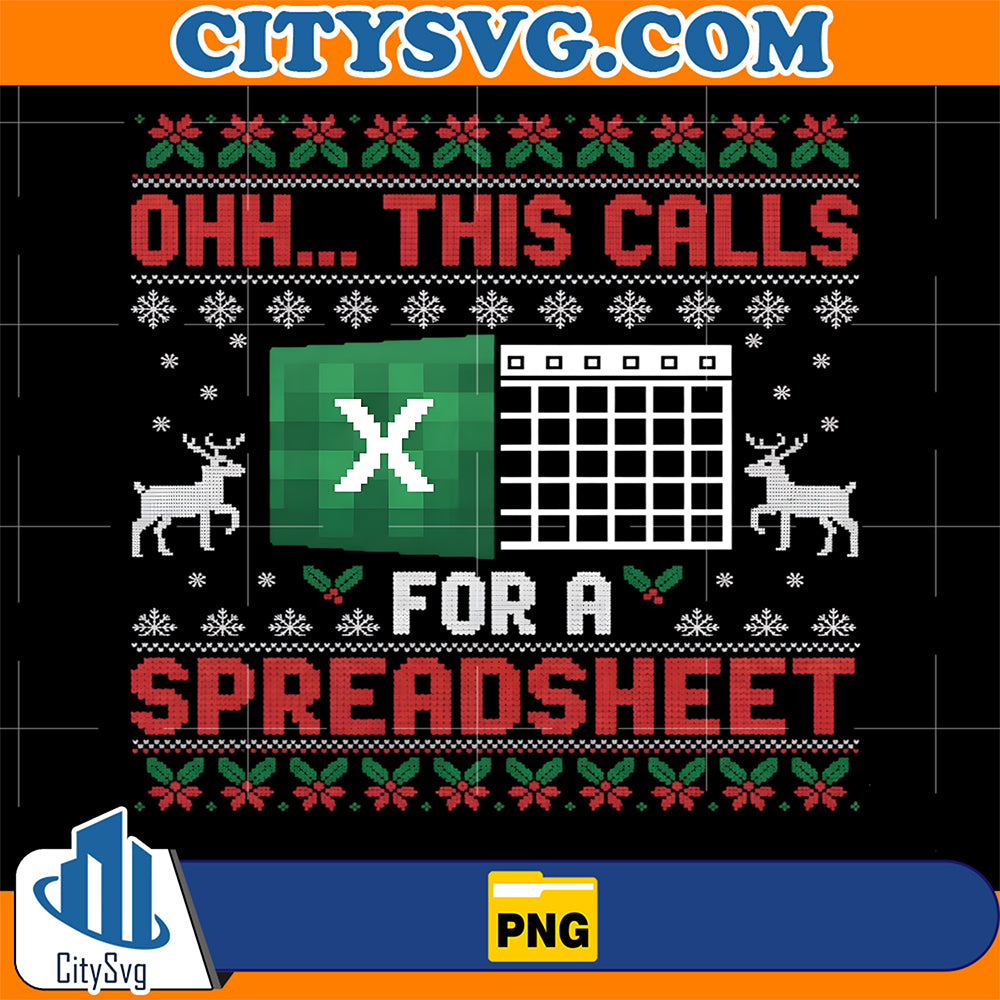 Oh-This-Calls-For-A-Spreadsheet-Christmas-Sweater-Excel-Png