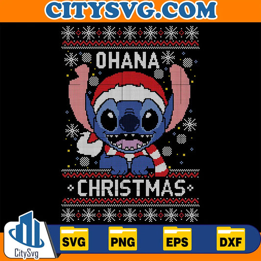 OhanaStitchUglyChristmasSvg