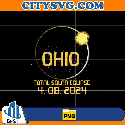 Ohio Total Solar Eclipse 4.08.2024 Png