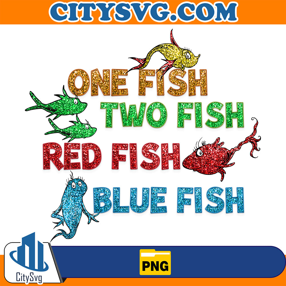 OneFishTwoFishRedFishBlueFishGlitterPng_1