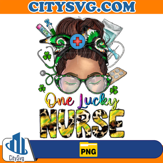 OneLuckyNurseMamaStPatricksDaySublimationPng