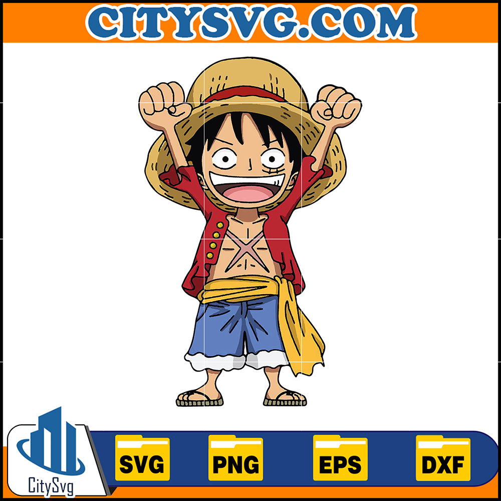 Chibi Anime One Piece Luffy Baby Svg, Anime Layered Svg, Anime Svg, On ...