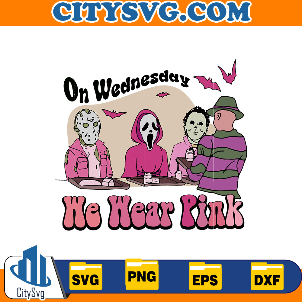 On wednesday we wear pink Svg