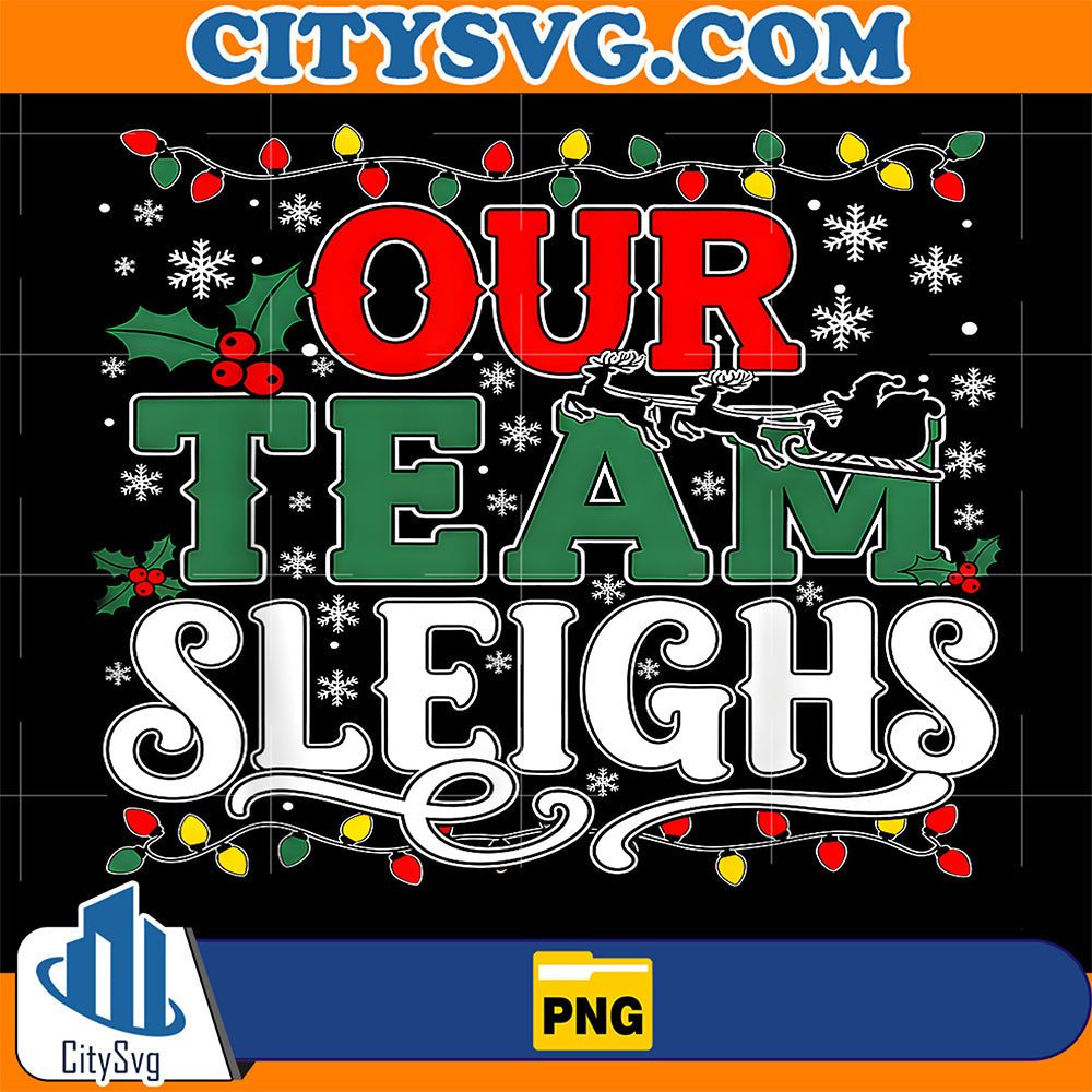 Our-Team-Sleighs-Christmas-Santa-Reindeer-Xmas-Png
