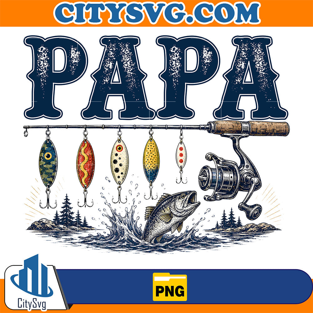 Papa Fishing Png CitySvg